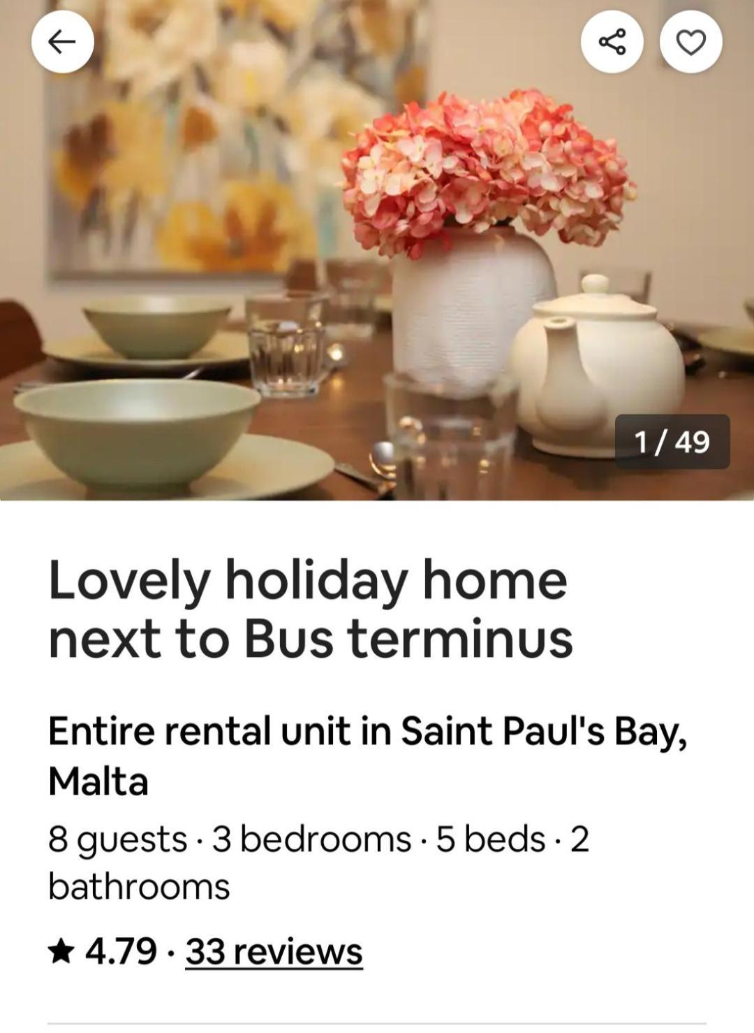 Lovely Holiday Home Next To Bus Terminus St. Paul's Bay Exterior foto